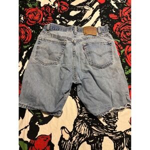 Vintage Levis 505 Light Wash Denim Cut Off Shorts Mens 34 Blue Distressed 90s
